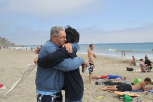 Da Kine Hug at Sycamore Cove, California