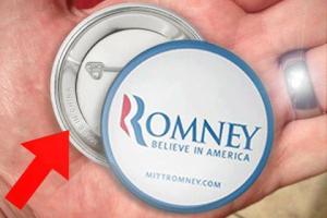 Romney Button "Made in China"